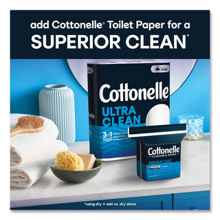 Cottonelle® Flushable Wet Wipes, Zip Pack Refill, White, 5 x 7.25, 252/Pack (KCC43541)