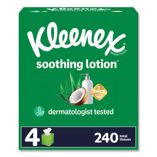 Kleenex® Lotion Facial Tissue, 3-Ply, White, 60 Sheets/Box, 4 Boxes/Pack, 8 Packs/Carton (KCC54289CT)