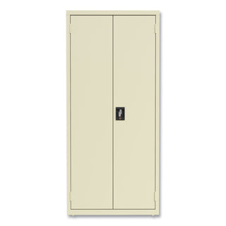 Alera® Economy Assembled Storage Cabinets, 4 Shelves, 30" x 15" x 66", Putty (ALEHCM6615PY)