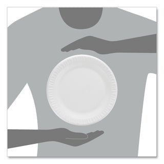 Dart® Concorde Non-Laminated Foam Plates, 9"Diameter, White, 125/Pack (DCC9PWCRPK)