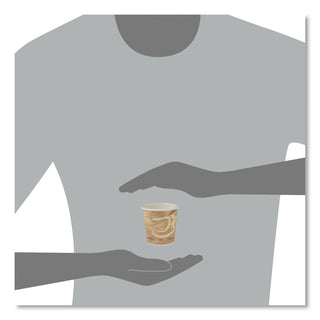 SOLO® Single Sided Poly Paper Hot Cups, 4 OZ, Mistique design (100620)