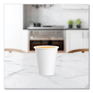 SOLO® Single-Sided Poly Paper Hot Cups, 6oz, White, 50/Pack, 20 Packs/Carton (SCC376W)