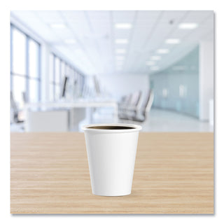 SOLO® Single-Sided Poly Paper Hot Cups, 6oz, White, 50/Pack, 20 Packs/Carton (SCC376W)