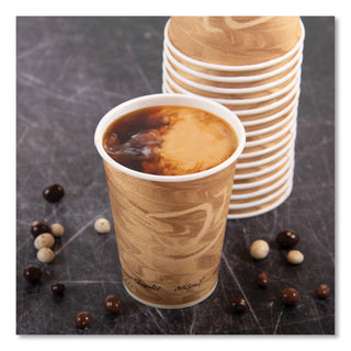 SOLO® Mistique Polycoated Hot Paper Cup, 12 oz., Printed, Brown, 50/Bag (SCC412MSN)