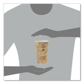 SOLO® Single Sided Poly Paper Hot Cups, 20 OZ, Mistique design, 40/Bag, 15 Bags/Carton (100634-AP)