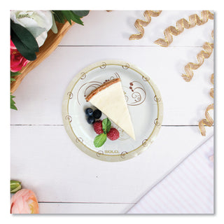 SOLO® Symphony Paper Dinnerware, Mediumweight Plate, 6", Tan, 1000/Carton (SLOMP6J8001CT)