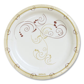 SOLO® Symphony Paper Dinnerware, Mediumweight Plate, 8 1/2" Round, Tan, 125/Pack (SCCMP9RJ8001PK)