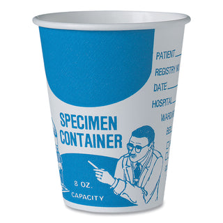 SOLO® Paper Specimen Cups, 8 oz, Blue/White, 20/Carton (SCCSC378)