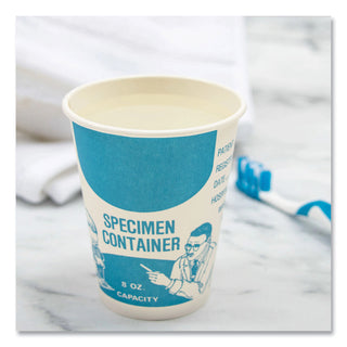 SOLO® Paper Specimen Cups, 8 oz, Blue/White, 20/Carton (SCCSC378)