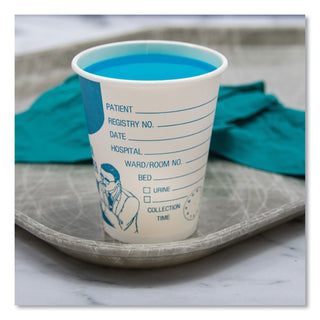 SOLO® Paper Specimen Cups, 8 oz, Blue/White, 20/Carton (SCCSC378)