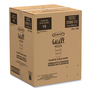 Dart® Conex Galaxy Polystyrene Plastic Cold Cups, 9oz, 100 Sleeve, 25 Sleeves/Carton (DCCY9CT)