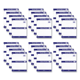 Roaring Spring® Graph Filler Paper, 3-Hole, 8.5 x 11, Quadrille: 4 sq/in, 80 Sheets/Pack, 24 Packs/Carton (ROA20096CS)