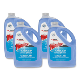 Windex® Glass Cleaner with Ammonia-D, 1gal Bottle, 4/Carton (SJN696503)