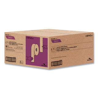 Cascades PRO Select Jumbo Bath Tissue, Septic Safe, 2-Ply, White, 3.3" x 1000 ft, 12 Rolls/Carton (CSDB140)