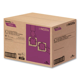 Cascades PRO Select Luncheon Napkins, 1 Ply, 11 1/4 x 12 1/2, White, 500/Pack, 6000/Carton (CSDN020)
