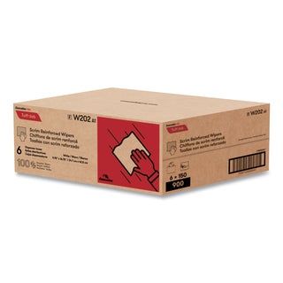 Cascades PRO Tuff-Job Scrim Reinforced Wipers, 9 3/4 x 16 3/4, White, 150/Box, 6 Box/Carton (CSDW202)