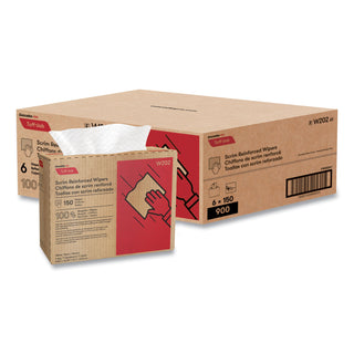 Cascades PRO Tuff-Job Scrim Reinforced Wipers, 9 3/4 x 16 3/4, White, 150/Box, 6 Box/Carton (CSDW202)