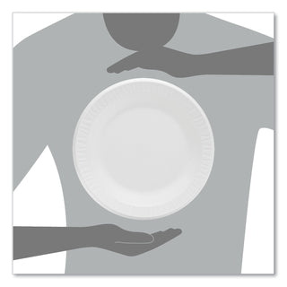 Dart® Concorde Foam Plate, 10 1/4" dia, White, 125/Pack, 4 Packs/Carton (DRC10PWCR)