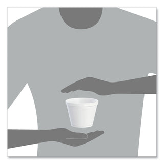 Dart® Food Containers, Foam,12oz, White, 25/Bag, 20 Bags/Carton (12SJ20DART)