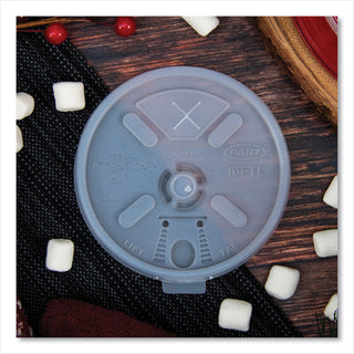 Dart® Translucent Lids for 12-24oz Foam Cups, Straw Slot, 1000/Carton (16FTLSDART)