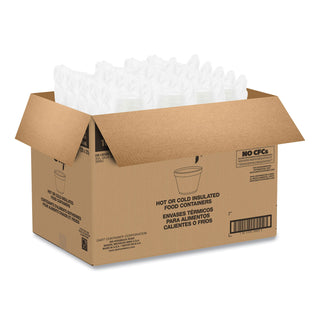 Dart® Foam Containers,16oz, White, 25/Bag, 20 Bags/Carton (16MJ32DART)