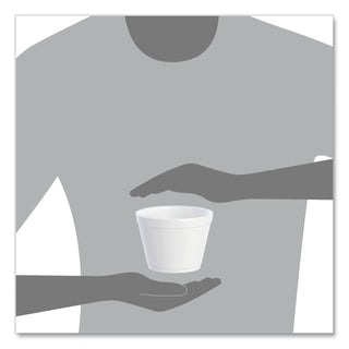 Dart® Foam Containers,16oz, White, 25/Bag, 20 Bags/Carton (16MJ32DART)