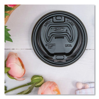 Dart® Reclosable Hot Cup Lid, Black (DCC16RCLBLK) (DCC16RCLBLK)