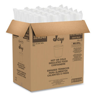 Dart® Foam Containers, 32oz, White, 25/Bag, 20 Bags/Carton (32MJ48DART)