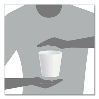 Dart® Foam Containers, 32oz, White, 25/Bag, 20 Bags/Carton (32MJ48DART)