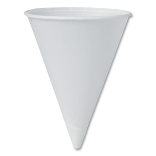 SOLO® Bare Eco-Forward Paper Cone Water Cups, 4.25 oz, White (SCC42R)