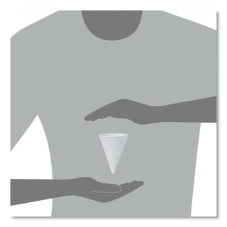 SOLO® Bare Eco-Forward Paper Cone Water Cups, 4.25 oz, White (SCC42R)