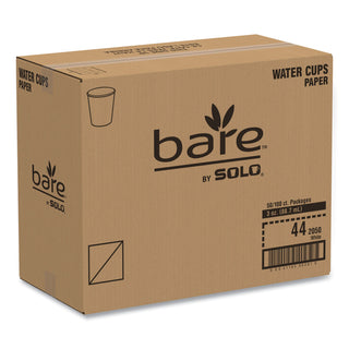 SOLO® White Paper Water Cups, 3oz, 100/Bag, 50 Bags/Carton (SCC44)