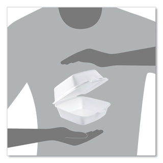 Dart® Carryout Food Container, Foam, 1-Comp, 5 1/2 x 5 3/8 x 2 7/8, White, 500/Carton (50HT1DART)
