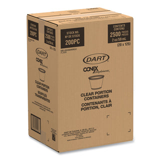 Dart® Conex Complements Portion/Medicine Cups, 2oz, Clear, 125/Bag, 20 Bags/Carton (DCC200PC)