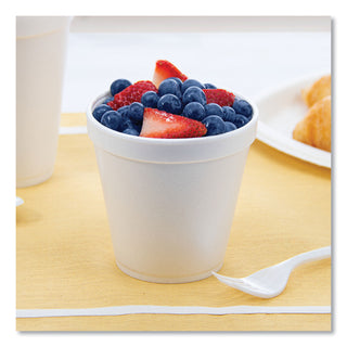 Dart® Foam Containers, Foam, 16oz, White, 25/Bag, 20 Bags/Carton (16MJ20DART)