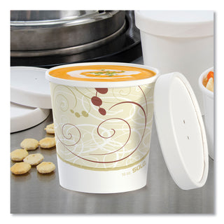 SOLO® Flexstyle Double Poly Paper Containers, 16oz, Symphony, 25/Pack, 10 Packs/Carton (SCCKHB16ASYM)