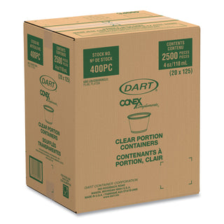 Dart® Conex Complements Portion/Medicine Cups, 4oz, Clear, 125/Bag, 20 Bags/Carton (DCC400PC)