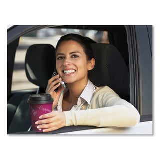 SOLO® Bistro Design Hot Drink Cups, Paper, 12oz, Maroon, 50/Pack (SLO412SINPK)