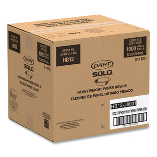 SOLO® Symphony Paper Dinnerware, Heavyweight Bowl, 12oz, Tan, 1000/Carton (SLOHB12J8001CT)