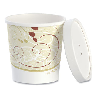 SOLO® Flexstyle Double Poly Paper Containers, 16oz, Symphony, 25/Pack, 10 Packs/Carton (SCCKHB16ASYM)