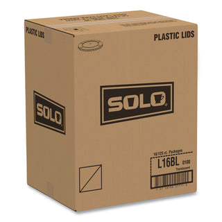 SOLO® Polystyrene Cold Cup Lids, 16-24 oz Cups, Translucent, 125/Pack, 16 Packs/Carton (SCCL16BL)
