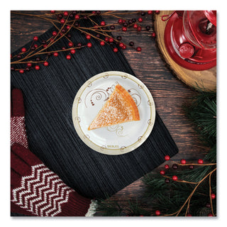 SOLO® Symphony Paper Dinnerware, Mediumweight Plate, 6", Tan, 125/Pack (SLOMP6J8001PK)