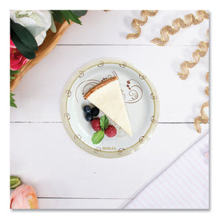 SOLO® Symphony Paper Dinnerware, Mediumweight Plate, 6", Tan, 125/Pack (SLOMP6J8001PK)