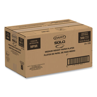 SOLO® Symphony Paper Dinnerware, Mediumweight Plate, 8 1/2", Tan, 500/Carton (SCCMP9RJ8001CT)