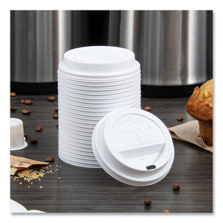 SOLO® Traveler Cappuccino Style Dome Lid, Fits 10oz Cups, White, 100/Pack, 10 Packs/Carton (SCCTL31R2)