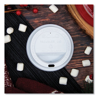 SOLO® Traveler Cappuccino Style Dome Lid, Fits 10oz Cups, White, 100/Pack, 10 Packs/Carton (SCCTL31R2)