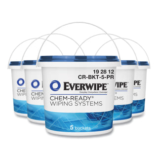 Everwipe™ Chem-Ready Wiping System Bucket, 7.13 x 7.13 x 7, White, 5/Carton (TRK192812)