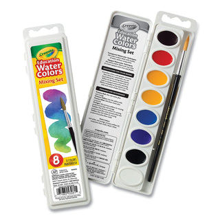 Crayola® Watercolor Mixing Set, 7 Assorted Colors, Palette Tray (CYO530081)