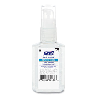 PURELL® Advanced Hand Sanitizer Refreshing Gel, 2 oz Travel-Sized Pump Bottle, Clean Scent, 24/Carton (GOJ305024CMR)