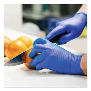 GloveWorks® by AMMEX® Heavy-Duty Industrial Nitrile Gloves, Powder-Free, Large, 6 mil Thick, 9.5" Long, Royal Blue, 100/Box, 10 Boxes/Carton (AXCGWRBN46100)